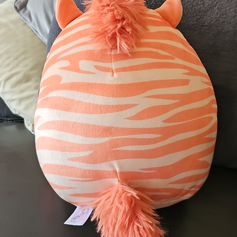Squishmallows Plush Orange Cream Striped Kids Animal Pillow JOSUE 11" NEW No Tag - Picture 3 of 3